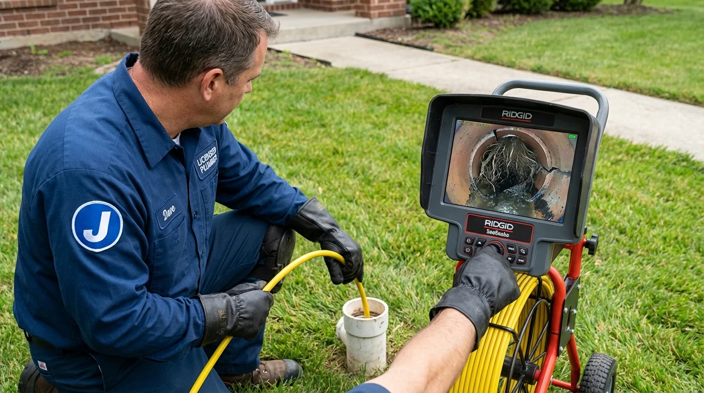 Sewer camera inspection being performed by Johns Plumbing LLC in New Port Richey